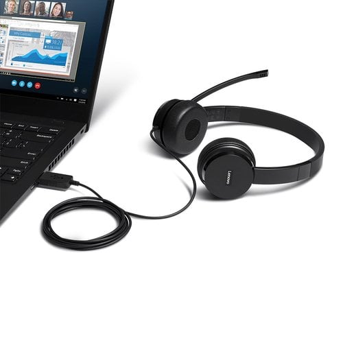 Lenovo 100 USB Stereo Headset - Achat / Vente sur grosbill.com - 2