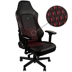 image produit NobleChairs HERO - Noir/Rouge/Simili Cuir/4D Grosbill