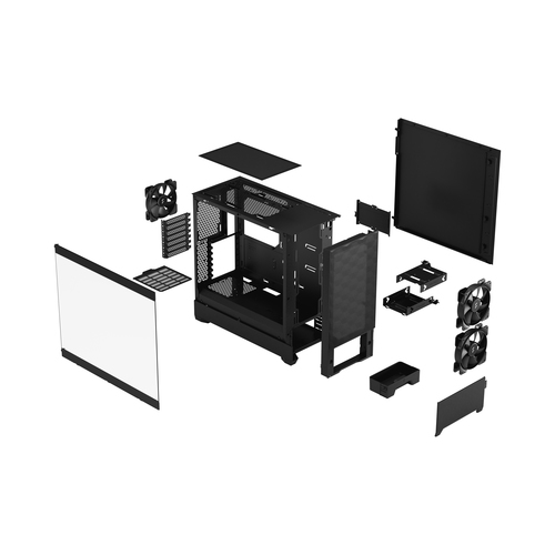 Fractal Design Pop Air Black TG Clear Tint Noir - Boîtier PC - 11