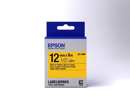 Epson TAPE LK-4YBP PASTEL BLK-/YELL - Achat / Vente Consommable imprimante sur grosbill.com - 1