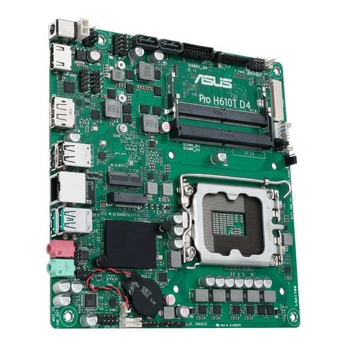 ASUS PRO H610T D4-CSM LGA1700 DDR4 1xHDMI 2.1 1xDP 1xPCIe 2xM.2 2xSATA 4xUSB Thin Mini ITX MB - Achat / Vente sur grosbill.com - 5