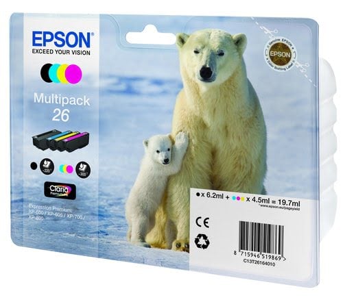 Epson - Noir, Cyan, Magenta, Jaune - C13T26164020 - Achat / Vente Consommable imprimante sur grosbill.com - 1