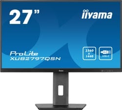 Ecran PC Iiyama PROLITE XUB2797QSN-B1 - 27" QHD 100Hz IPS 1ms USB-C dock et RJ45 Adaptive Sync Grosbill