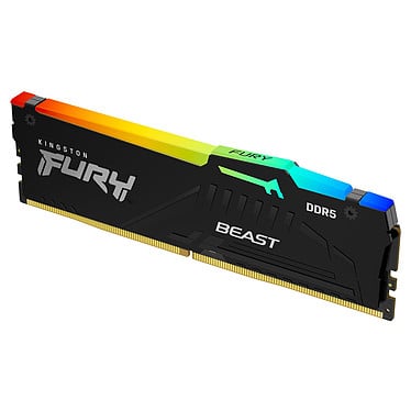 Kingston Fury Beast RGB 32Go (2x16Go) DDR5 5200Mhz - Mémoire PC Kingston sur grosbill.com - 1