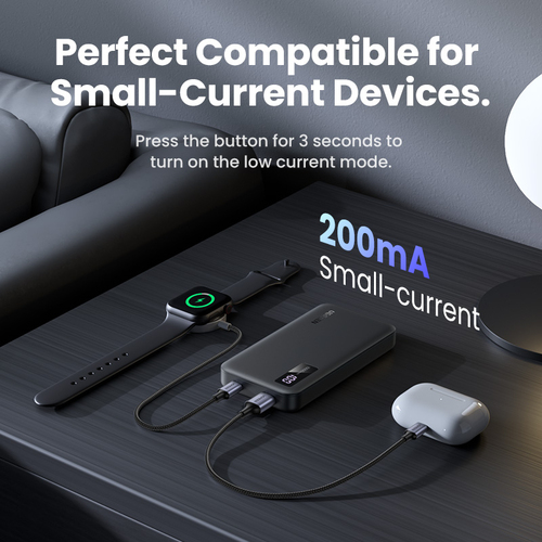 Batterie externe USB-C+USB-A/10000mAh/20W/Noir - Connectique PC/Téléphonie  - 9