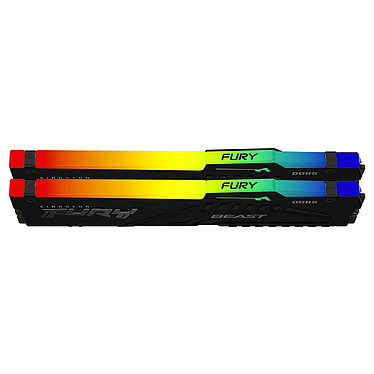 Kingston Fury Beast RGB 32Go (2x16Go) DDR5 5200Mhz - Mémoire PC Kingston sur grosbill.com - 2