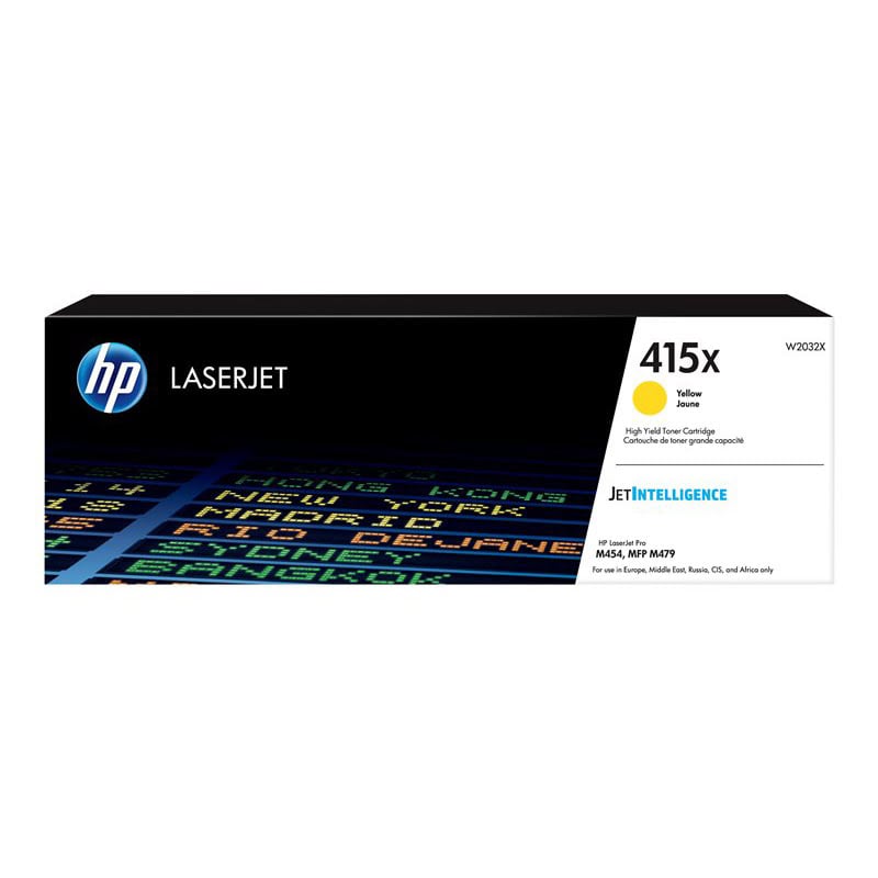 Toner Jaune 415x 6000 pages - W2032X pour imprimante Laser HP - 0