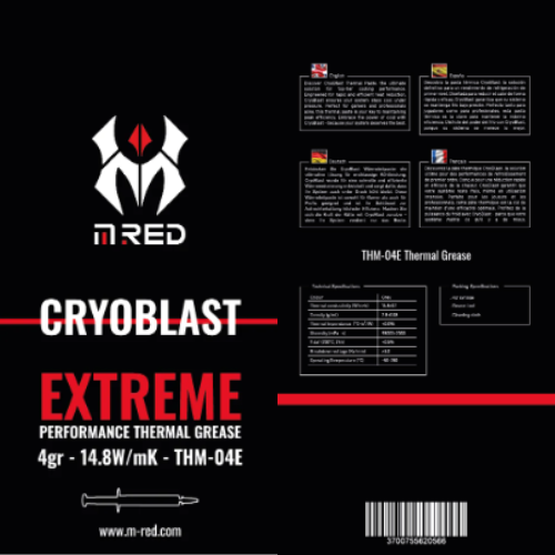 image produit M.RED Thermal Paste CRYOBLAST Extreme 4gr Grosbill