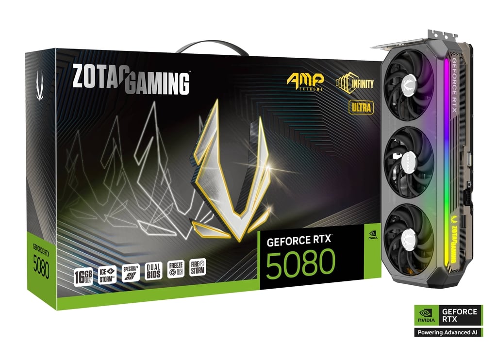 ZOTAC GeForce RTX 5080 AMP Extreme Infinity Ultra 16GB - Carte graphique - 0