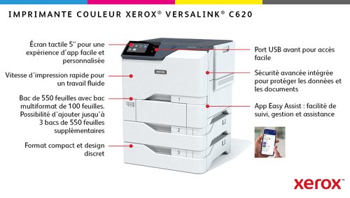 VERSALINK C620 A4 50PPM DUPLEX - Achat / Vente sur grosbill.com - 8