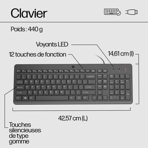 HP 150 WD KBD - Achat / Vente sur grosbill.com - 9