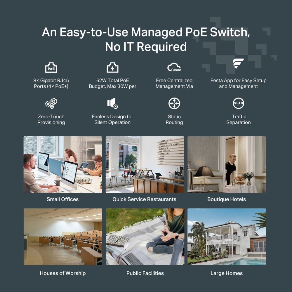 Switch TP-Link Festa FS308GP - grosbill.com - 8