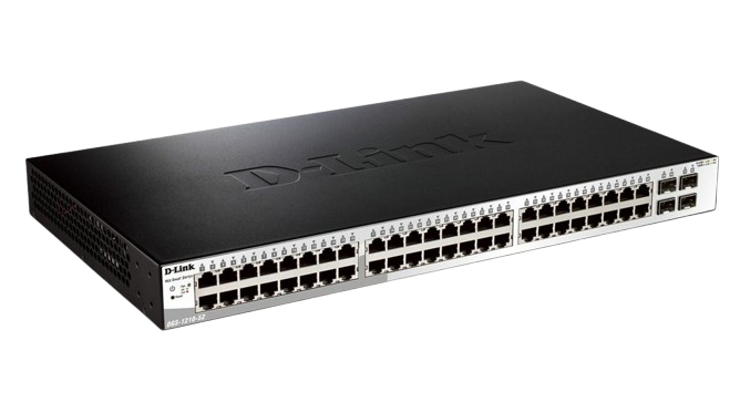 Switch D-Link 48 Ports Gigabit + 4 Ports SFP - DGS-1210-52/E - 0