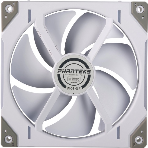 Phanteks D30 Reverse White 140mm D-RGB - Ventilateur boîtier - 1