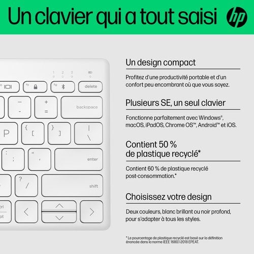 HP 350 WHT Compact Multi-Device KBD - Achat / Vente sur grosbill.com - 17