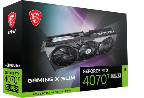 MSI GeForce RTX 4070 Ti SUPER 16G GAMING X SLIM - Carte graphique - 10