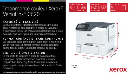 VERSALINK C620 A4 50PPM DUPLEX - Achat / Vente sur grosbill.com - 9