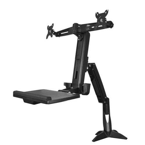 Sit Stand Dual Monitor Arm - Adjustable - Achat / Vente sur grosbill.com - 3