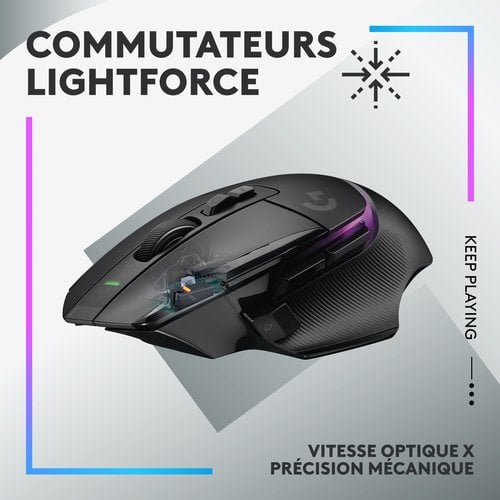 Logitech G502 X PLUS BLACK LIGHTFORCE - Souris PC Logitech - 9