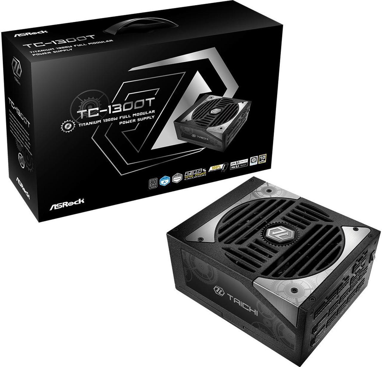 ASRock Taichi TC-1300T - 1300W - 80+ Titanium - Noir (90-UXT130-TFEAAB) - Achat / Vente Alimentation sur grosbill.com - 0