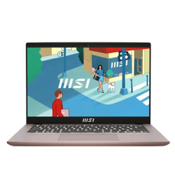 image produit MSI Modern 14 C13M-413XFR - 14" FHD i7-1355U 16Go 512Go Sans OS Rose/Beige Clavier rétroéclairé blanc Grosbill