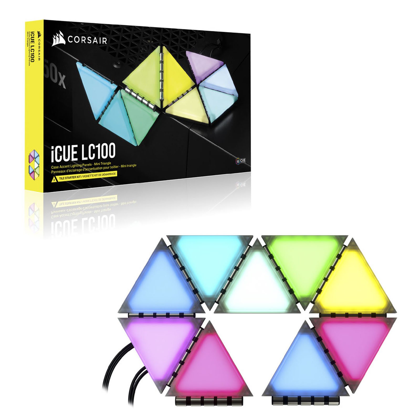 Corsair iCUE LC100 Smart Case Light Triangle - Accessoire boîtier - 0