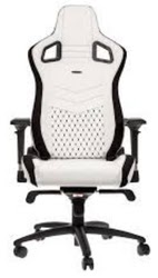 image produit NobleChairs EPIC Series - Blanc/Noir/Cuir/4D Grosbill