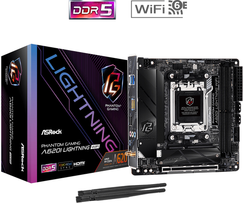 ASRock A620I LIGHTNING WIFI Mini-ITX  - Carte mère ASRock - 5