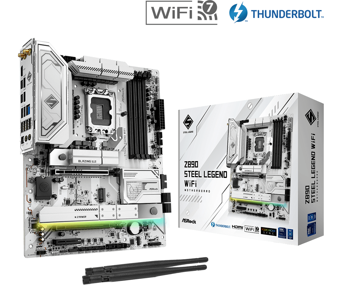 ASRock Z890 STEEL LEGEND WIFI ATX  - Carte mère ASRock - 0