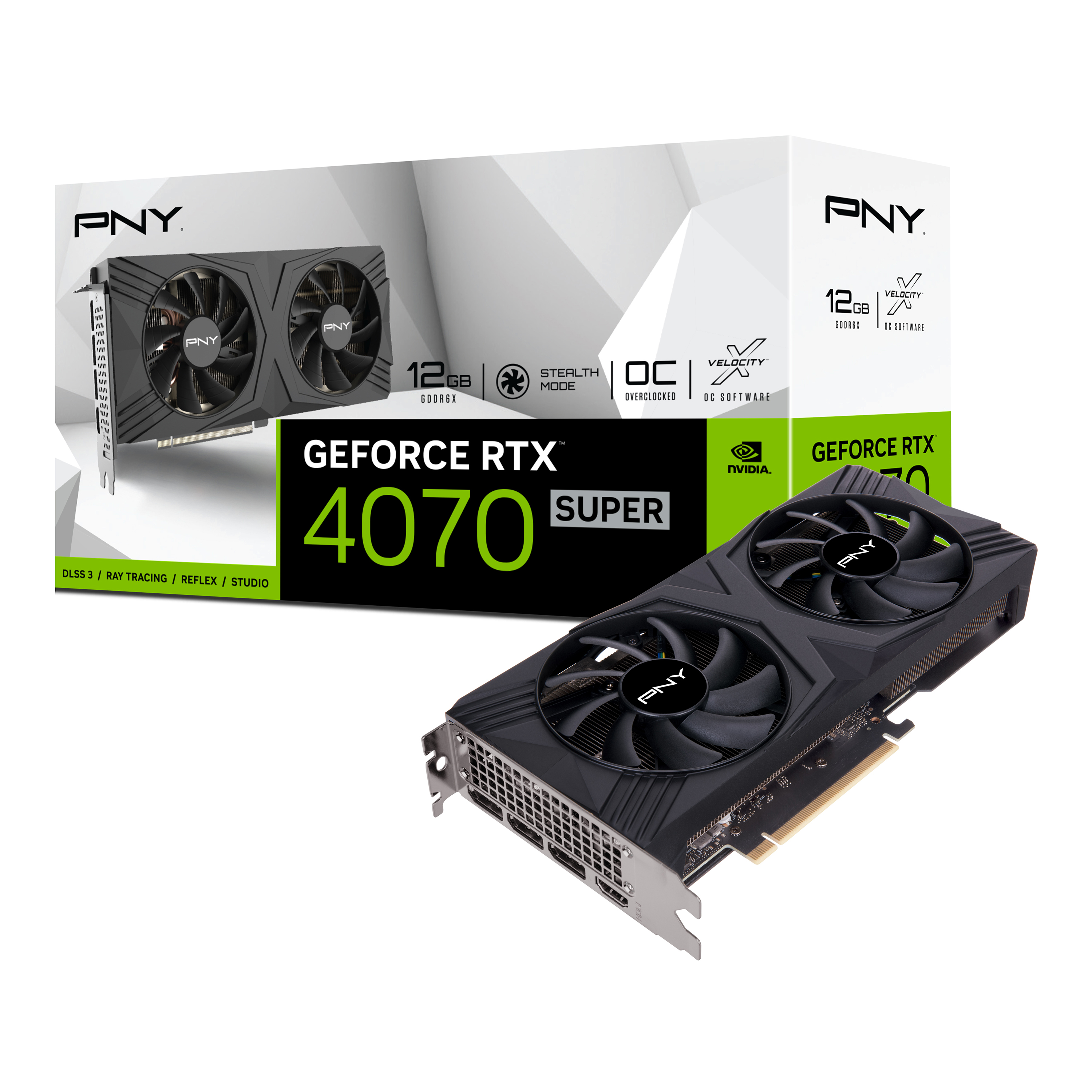 PNY RTX 4070 SUPER 12G VERTO OC  - Carte graphique PNY - 0