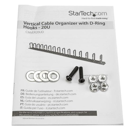 3ft Vertical D-Ring Hook Cable Organizer - Achat / Vente sur grosbill.com - 9