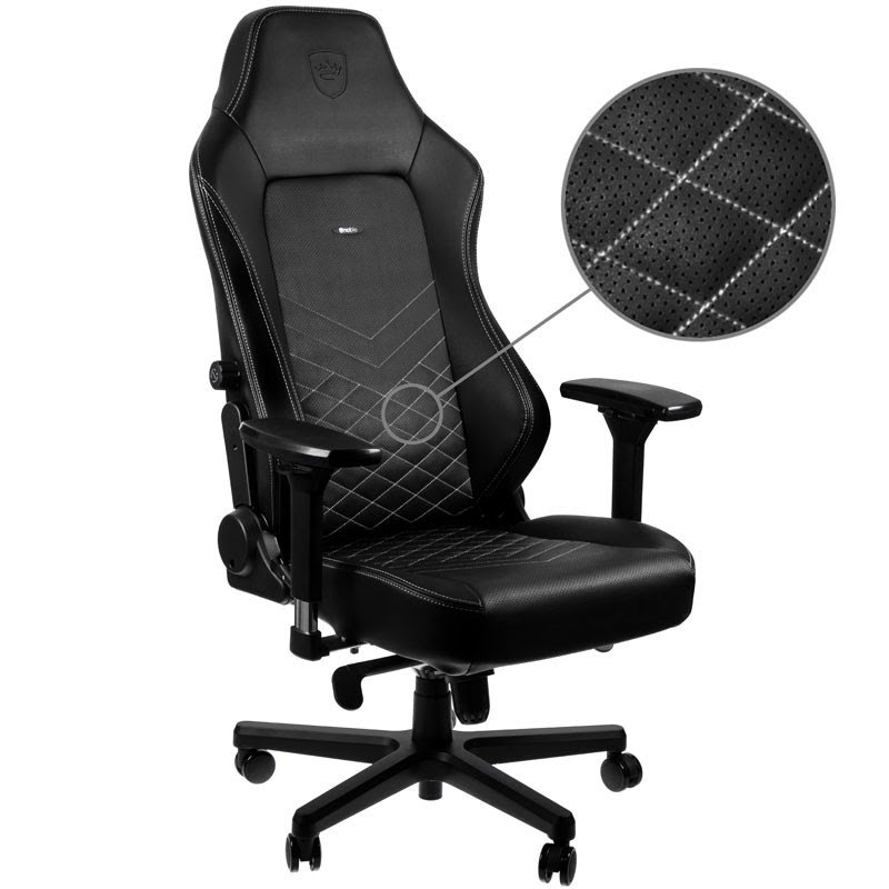 NobleChairs HERO Noir/Blanc - Siège PC Gamer - grosbill.com - 0