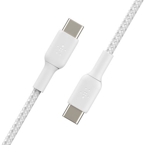 USB-C to USB-C Cable Braided 1M White - Achat / Vente sur grosbill.com - 1