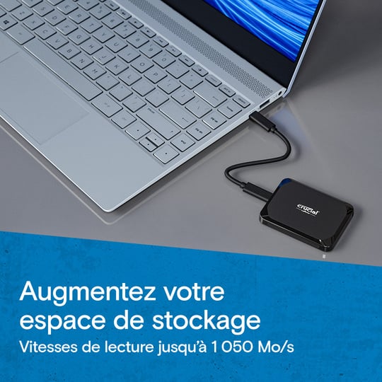 Crucial SSD 2To portable (CT2000X9SSD9) - Achat / Vente Disque SSD externe sur grosbill.com - 1