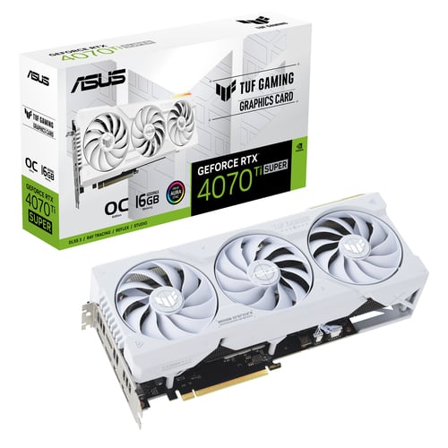 Asus TUF Gaming RTX 4070 Ti SUPER Blanc OC Edition 16GB - Carte graphique - 15