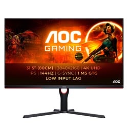 Ecran PC AOC U32G3X/BK - 31.5" 4K UHD 144Hz IPS 1ms HDR Pivot Compatible G-Sync Grosbill