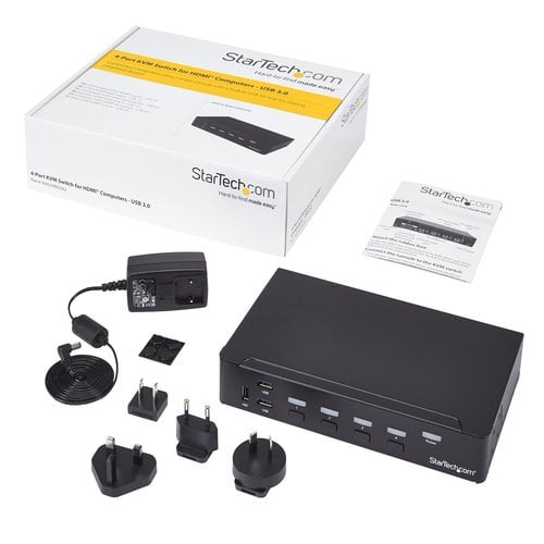 4-Port HDMI KVM Switch - USB 3.0 - 1080p - Achat / Vente sur grosbill.com - 4