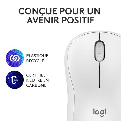 Logitech M240 SILENT WHITE - Souris PC Logitech - grosbill.com - 7