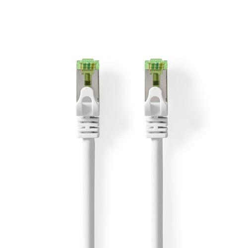 Câble RJ45 CAT7 S/FTP - male/male - 10m - Blanc  - 0