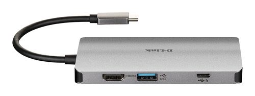 8 Ports - USB-C vers HDMI/Eth/USB/USB-C/microSD/SD - D-Link - 3