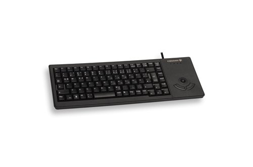 G84-5400 TRACKBALL KEYBOARD Clavier filaire miniature, trackball, USB, noir, AZERTY - FR - Achat / Vente sur grosbill.com - 1