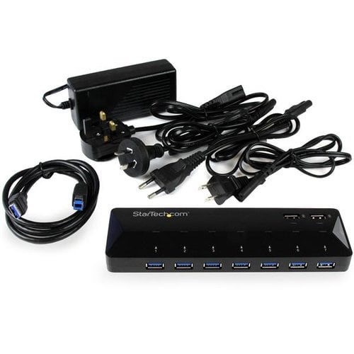 7-Pt USB 3.0 Hub+2x 2.4A Charge Ports - Achat / Vente sur grosbill.com - 2