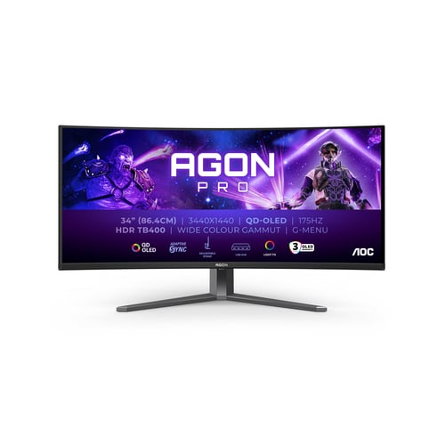 Ecran PC AOC  Agon Pro AG346UCD - 34"CURVE QHD OLED 175Hz 0.03ms FreeSync Premium G-Sync Adaptive Sync  Grosbill