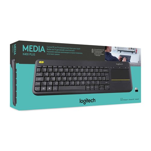 WIRELESS TOUCH KEYBOARD K400+ - Achat / Vente sur grosbill.com - 20