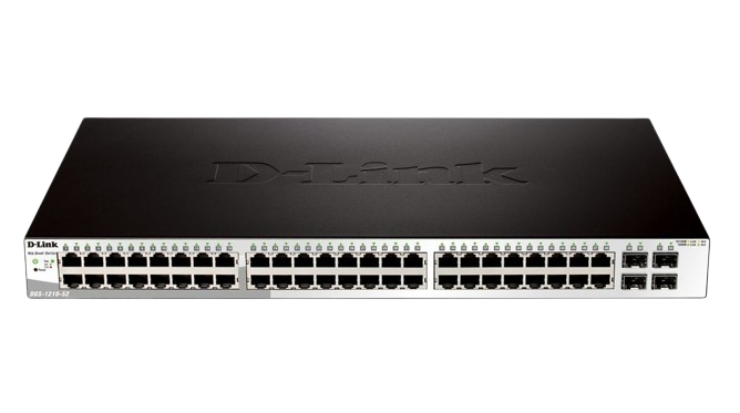 Switch D-Link 48 Ports Gigabit + 4 Ports SFP - DGS-1210-52/E - 2