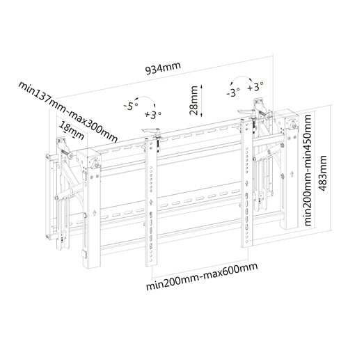 Flatscreen Wall Mount for video walls - Achat / Vente sur grosbill.com - 2