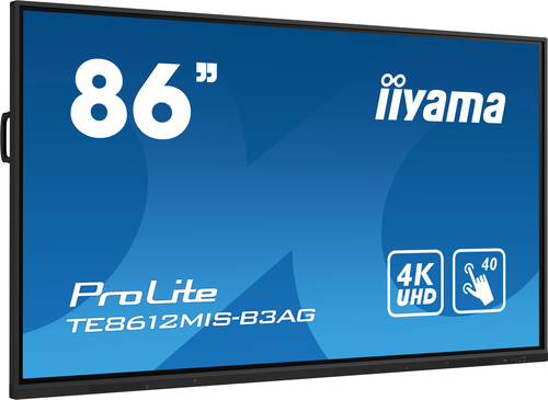 Iiyama ProLite TE8612MIS-B3AG - 86" 4K Tactile Android RJ45 USB-C (TE8612MIS-B3AG) - Achat / Vente Affichage collaboratif sur grosbill.com - 1