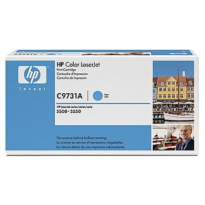 Toner C9731A Cyan 12000 pour imprimante Laser HP - 0