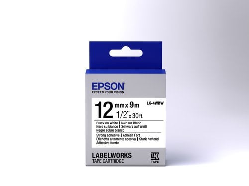 Epson TAPE LK-4WBW STRNG ADH BLK-/WHT - Achat / Vente Consommable imprimante sur grosbill.com - 1