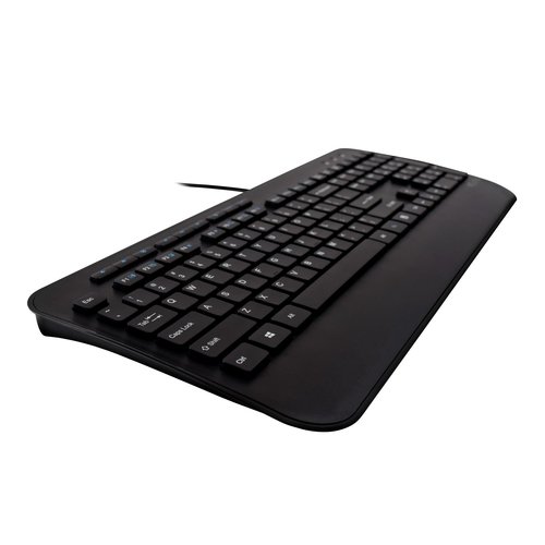 Clavier USB grande taille avec repose-mains et souris ambidextre - FR Noir - Achat / Vente sur grosbill.com - 4